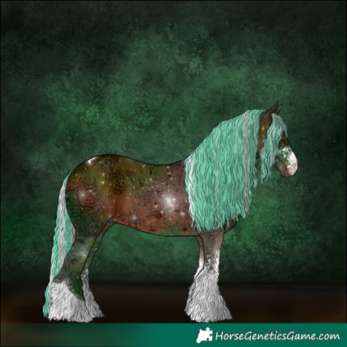Horse Color:Painted Silver Brown Ice Sabino Tobiano