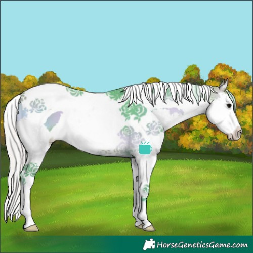 Horse Color:Watercolor Silver Bay Onyx Splash Tobiano