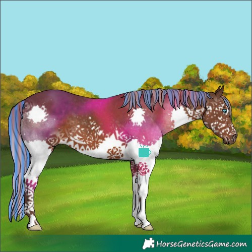 Horse Color:Painted Liver Chestnut Splash 
