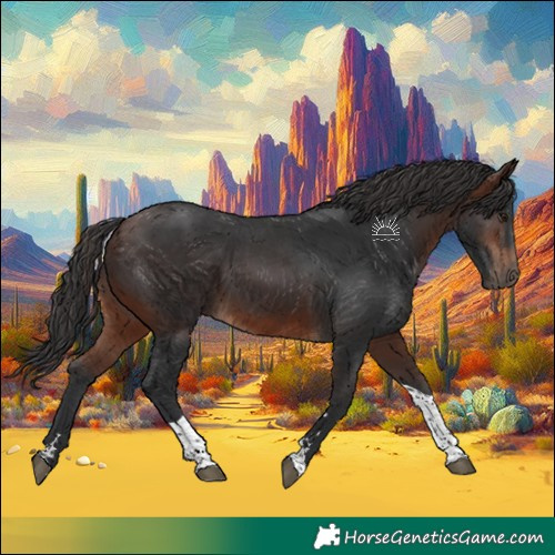 Horse Color:Brown Tobiano 