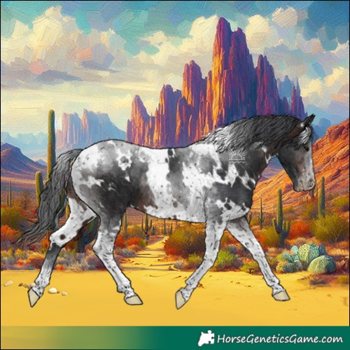 Horse Color:White Spotted Brown Tobiano