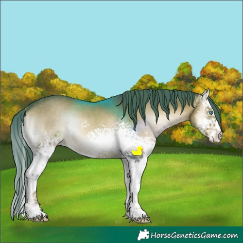 Horse Color:Watercolor White Spotted Liver Red Onyx Splash Varnish 