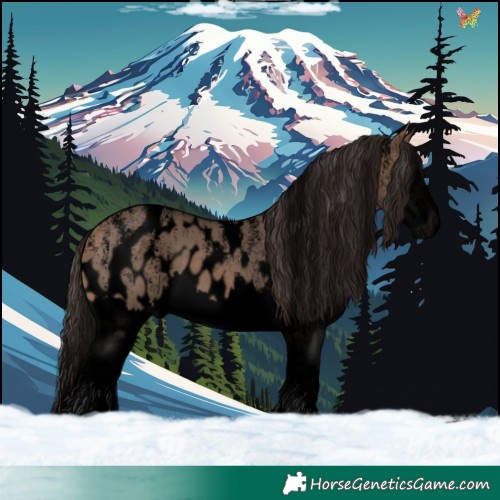 Horse Color:Powder White Void Brown Dun Splash Skewed Appaloosa