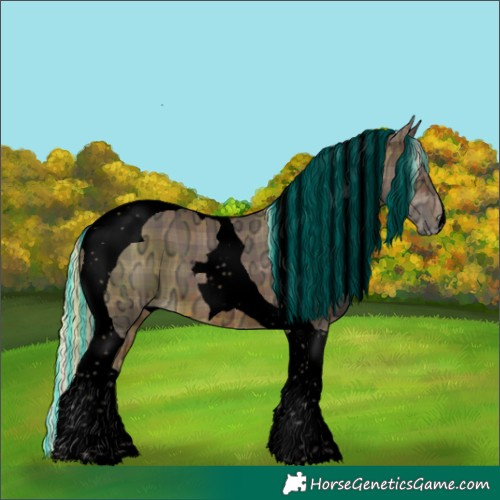 Horse Color:Void Painted Plaid Silver Brown Ice Tobiano