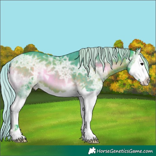 Horse Color:Watercolor Silver Brown Ice Onyx Splash