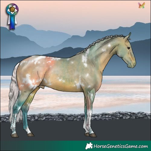 Horse Color:Watercolor White Spotted Silver Brown Dun Tobiano Blanket Rabicano Brindle