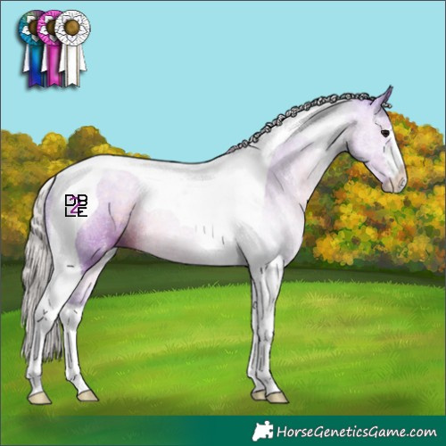 Horse Color:Watercolor Silver Black Tobiano 