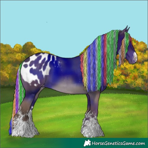 Horse Color:Painted White Spotted Silver Black Blanket 