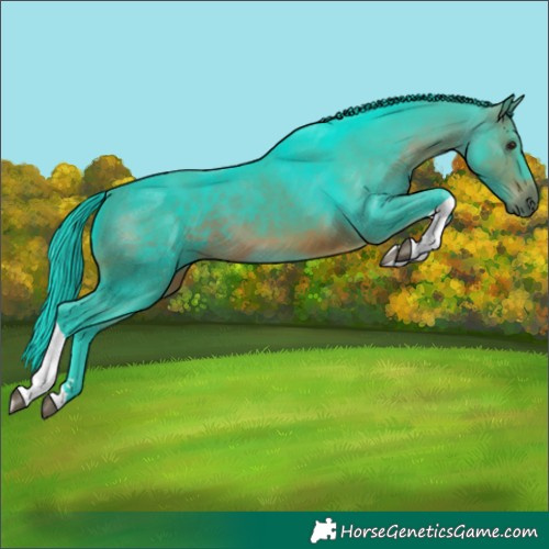 Horse Color:Watercolor Brown Tobiano