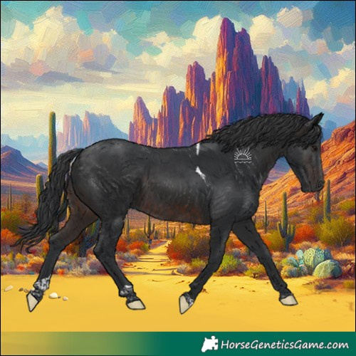 Horse Color:Brown Tobiano 