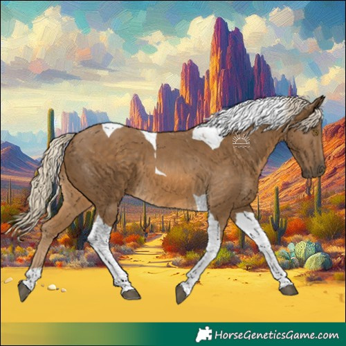 Horse Color:Chocolate Palomino Tobiano