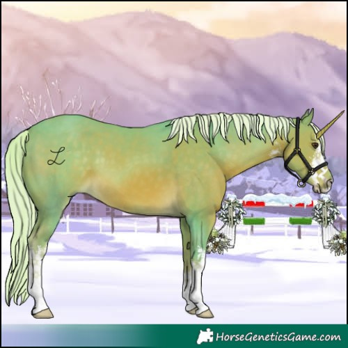Horse Color:Watercolor White Spotted Palomino