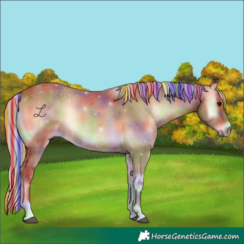 Horse Color:Painted Nacre Silver Bay Onyx 