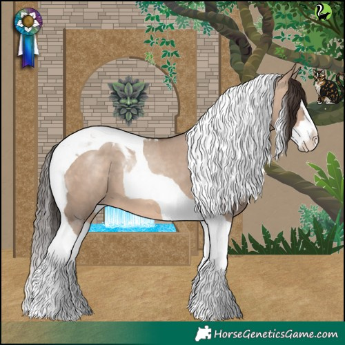 Horse Color:Sable Champagne Dun Splash Tobiano
