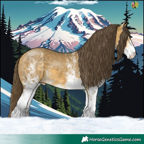 Horse Color:White Spotted Sable Cream Champagne Appaloosa