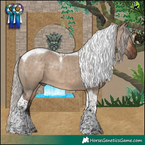 Horse Color:Silver Brown Dun Tobiano