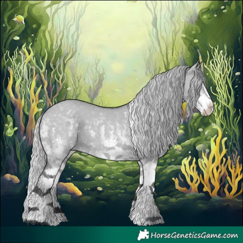Horse Color:White Spotted Silver Grullo Chinchilla Rabicano