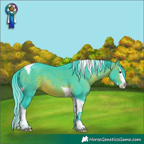 Horse Color:Watercolor Brown Splash Tobiano 