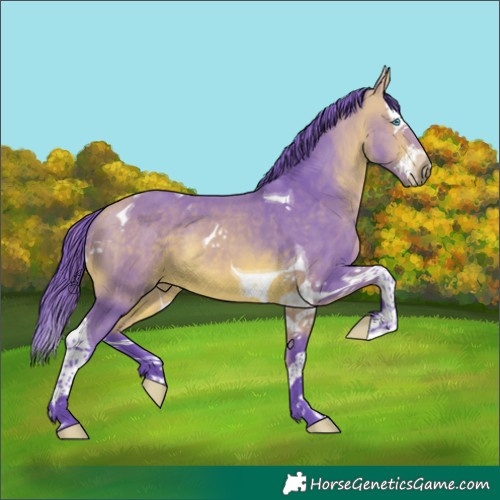 Horse Color:Watercolor Bay Splash Tobiano 