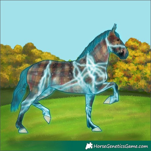 Horse Color:Gray Void Thunderstruck Plaid Brown Sabino
