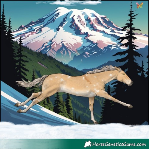 Horse Color:White Spotted Palomino Dun Rabicano 