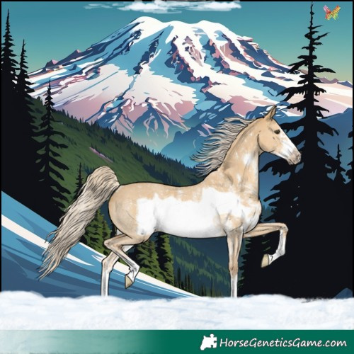 Horse Color:Palomino Dun Sabino Frame Rabicano 