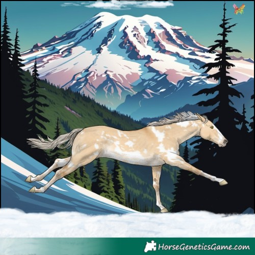 Horse Color:White Spotted Palomino Dun Frame Rabicano 