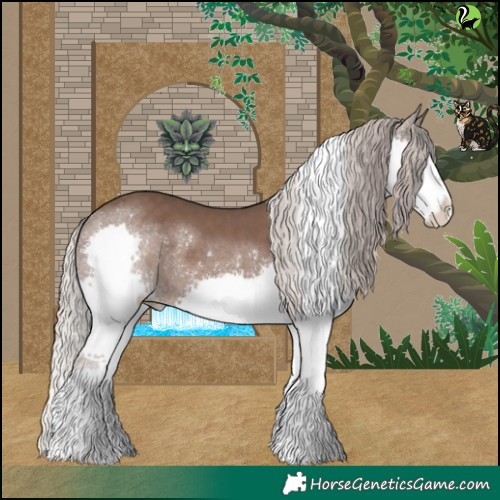 Horse Color:Silver Black Splash Tobiano 