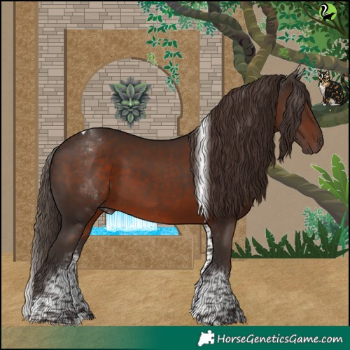 Horse Color:White Spotted Liver Chestnut Tobiano