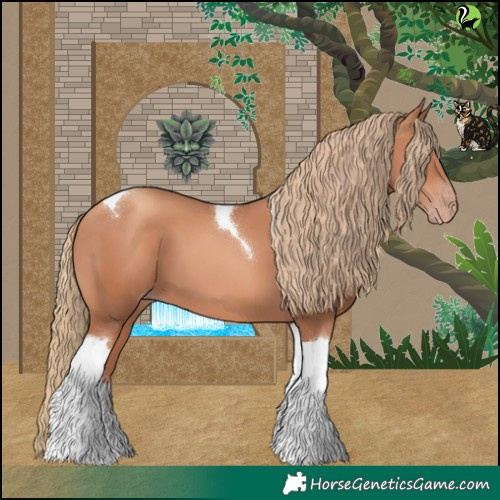 Horse Color:Gold Champagne Tobiano