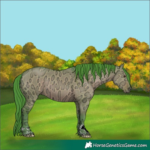Horse Color:Watercolor Liver Red Dun Ice 