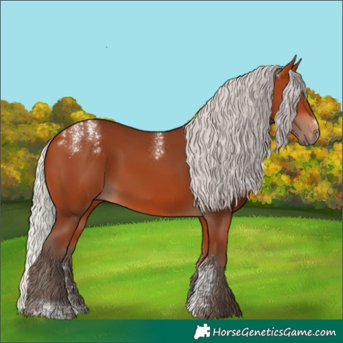 Horse Color:Powder White Silver Bay 