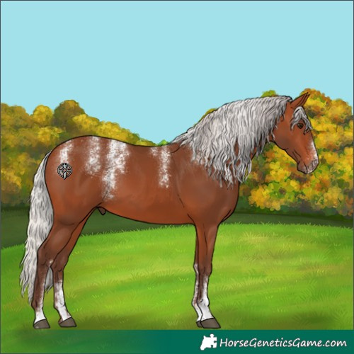 Horse Color:Powder White Silver Brown 