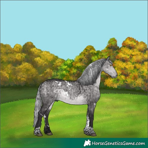Horse Color:Platinum White Spotted Silver Buckskin Dun Tobiano Brindle 