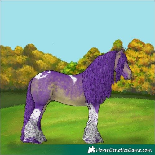 Horse Color:Watercolor Brown Tobiano 