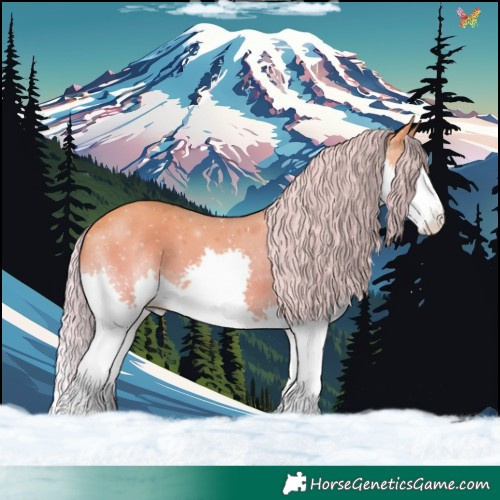 Horse Color:Watercolor Silver Amber Cream Champagne Dun Splash Tobiano