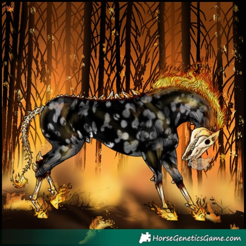 Horse Color:Void White Spotted Brown Chinchilla Dun Near Leopard Brindle 