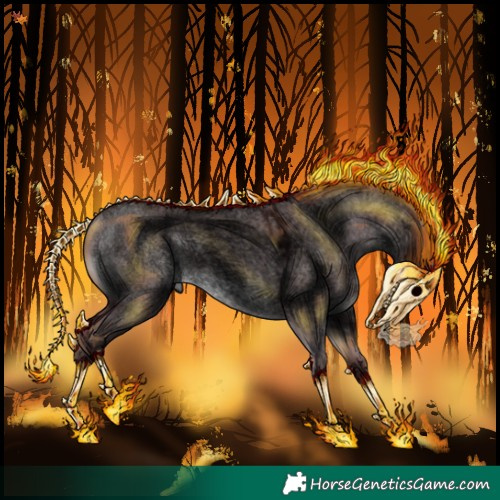 Horse Color:Void Chocolate Brown Chinchilla Roan Dun 