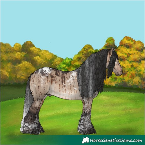Horse Color:Brown Dun Tobiano Brindle