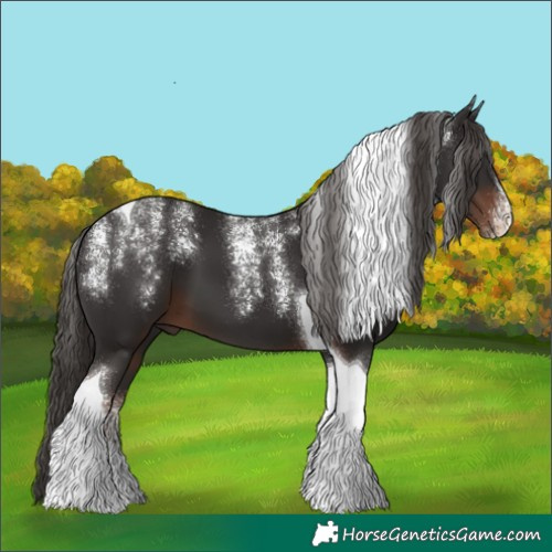 Horse Color:Powder White Liver Chestnut Tobiano 