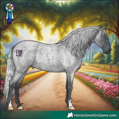 Horse Color:Silver Blue Chinchilla Roan