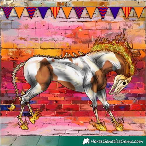 Horse Color:Bay Tobiano 