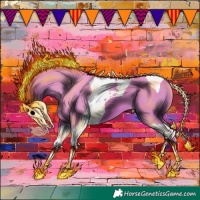 Horse Color:Watercolor Brown Tobiano 