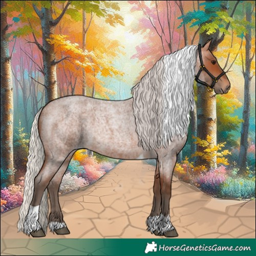 Horse Color:Silver Bay Roan Tobiano 