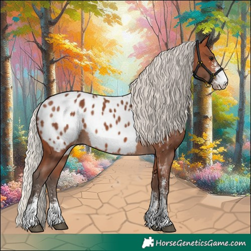 Horse Color:Silver Brown Sabino Appaloosa 