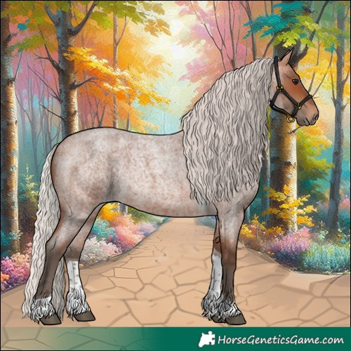 Horse Color:Silver Bay Roan Tobiano 