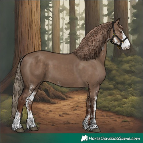 Horse Color:Liver Red Dun Sabino Rabicano 