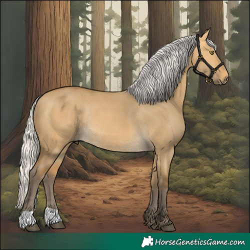 Horse Color:Silver Buckskin Dun Rabicano 