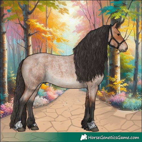 Horse Color:Bay Roan 