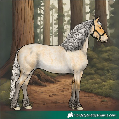 Horse Color:Silver Buckskin Roan 
